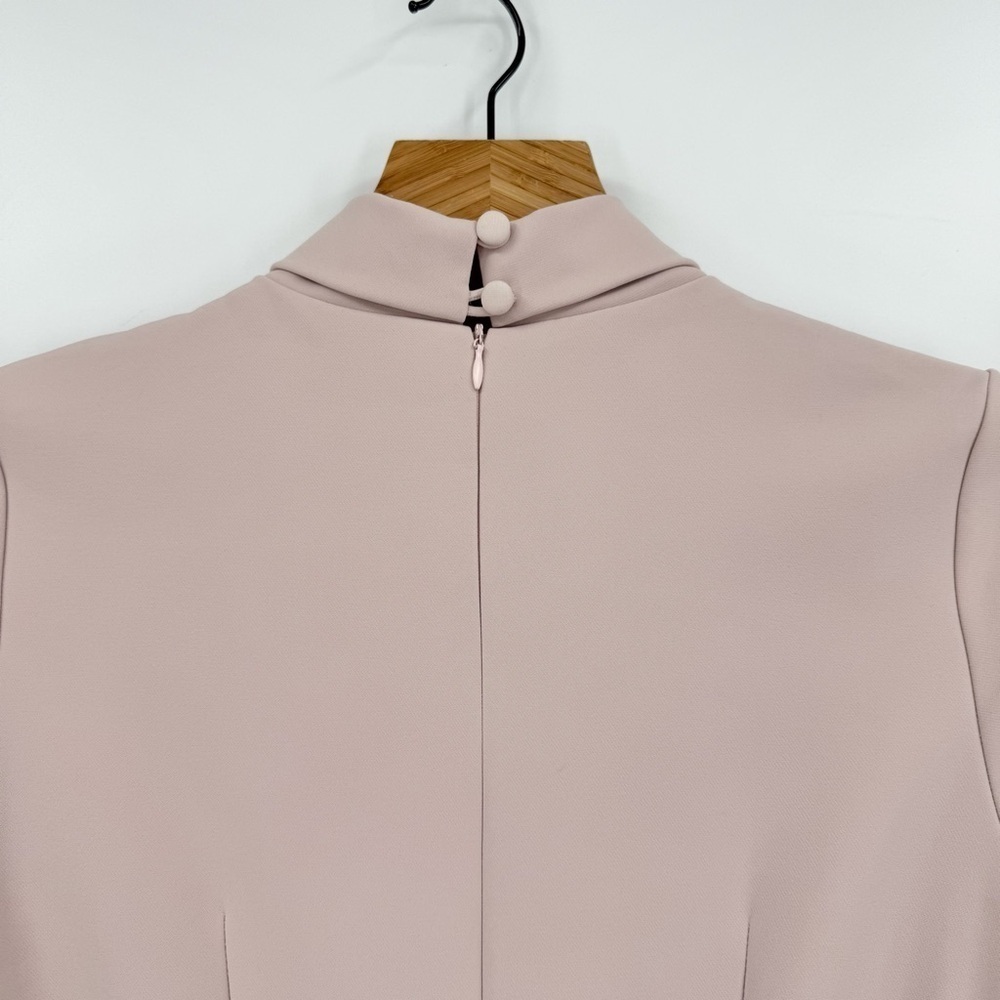 White Plan Helly Drap Pink A-Line Dress Belted Pocket Twist Front Size S - Picture 10 of 13